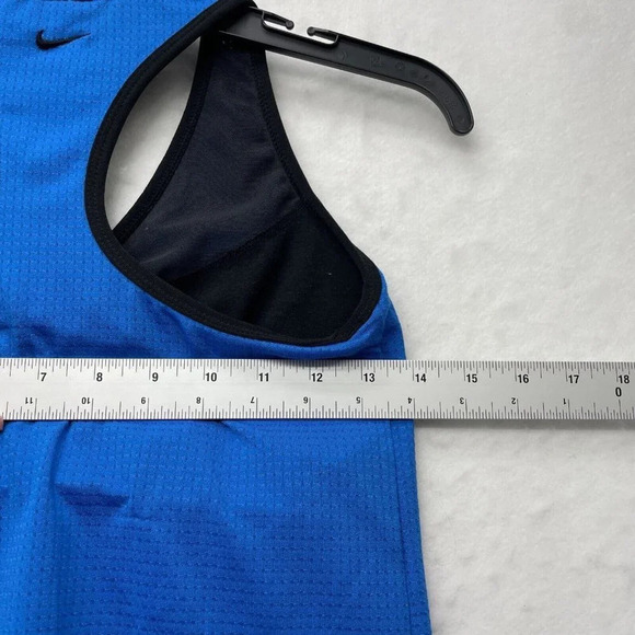 Nike Tank Top Women's Sz M Royal Blue Activewear V Neck DriFit Sleeveless Jersey - Picture 3 of 11